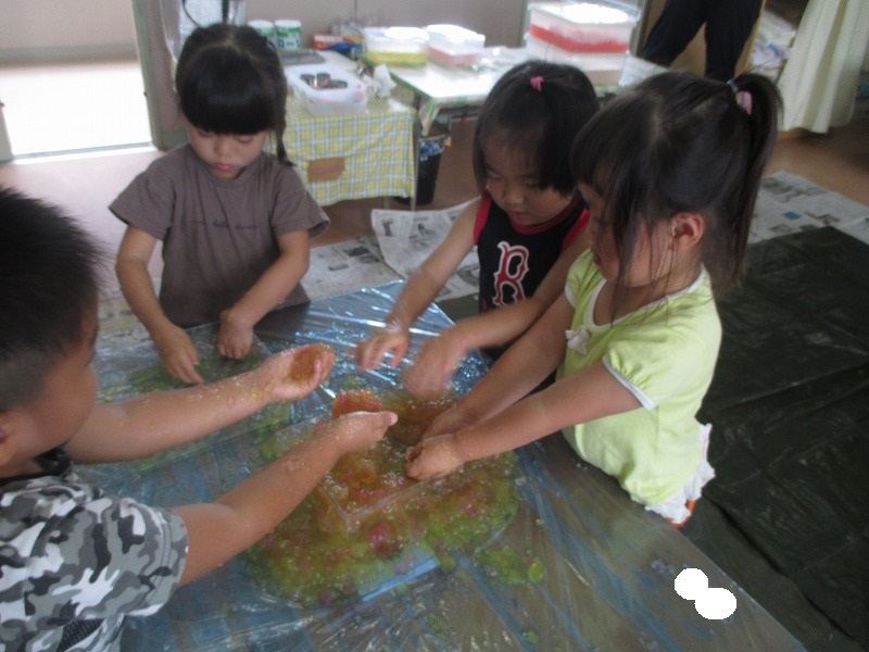 寒天で遊んだよ☆